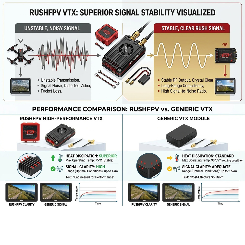 RUSHFPV RUSH MAX SOLO 2.5W / T - Rushfpv Rush Max Solo 5.8G 2.5W Vtx review and price
